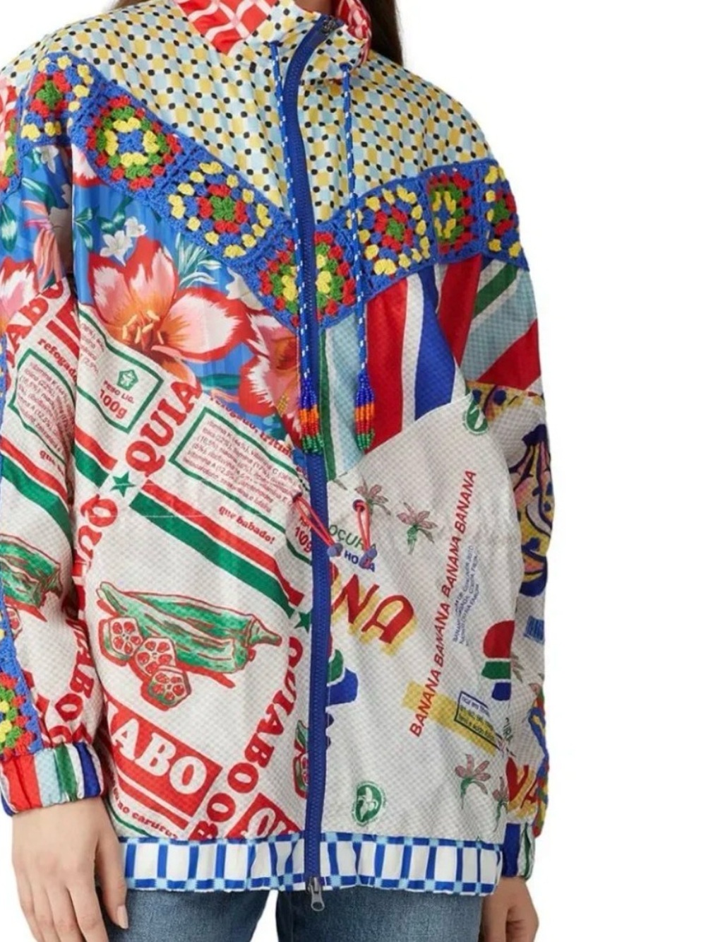 Farm Rio Colorful Printed Windbreaker Jacket - Picture 3 of 9
